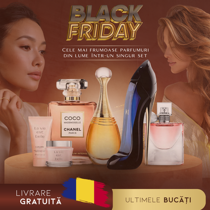 Cumpărați 1, primiți 6 – Set de parfumuri importate Glamour + cadou exclusiv